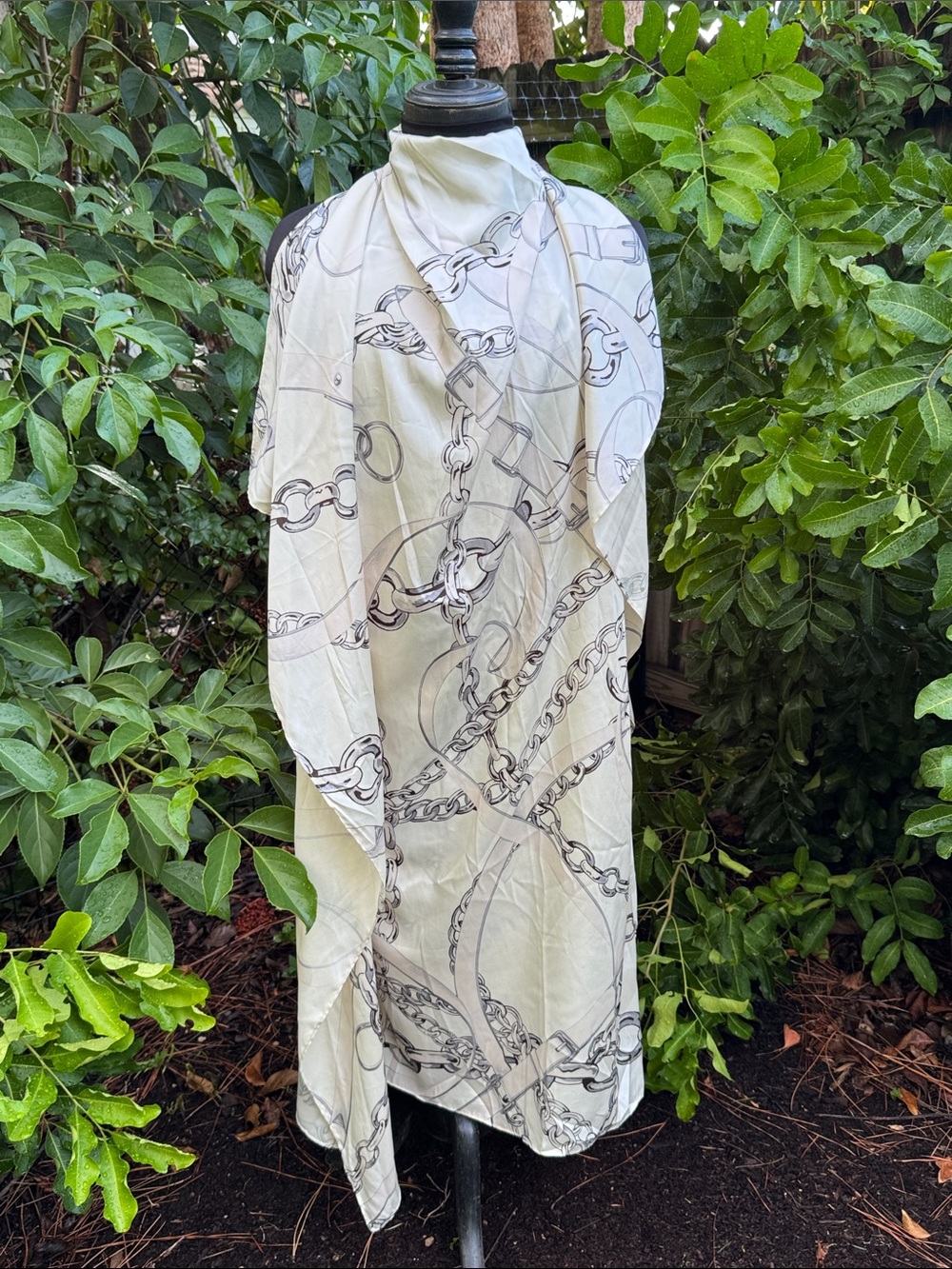 COS ASYMMETRIC CHAIN-PRINT MIDI DRESS, NWT, size 4 - Picture 5 of 9